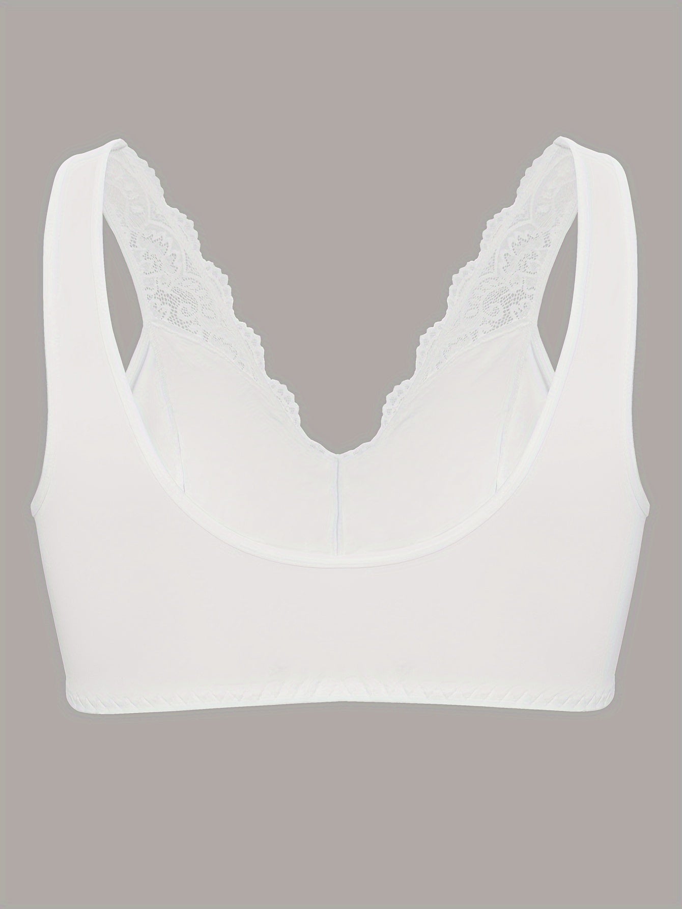 Floral Lace Wide Straps Comfort Bralette
