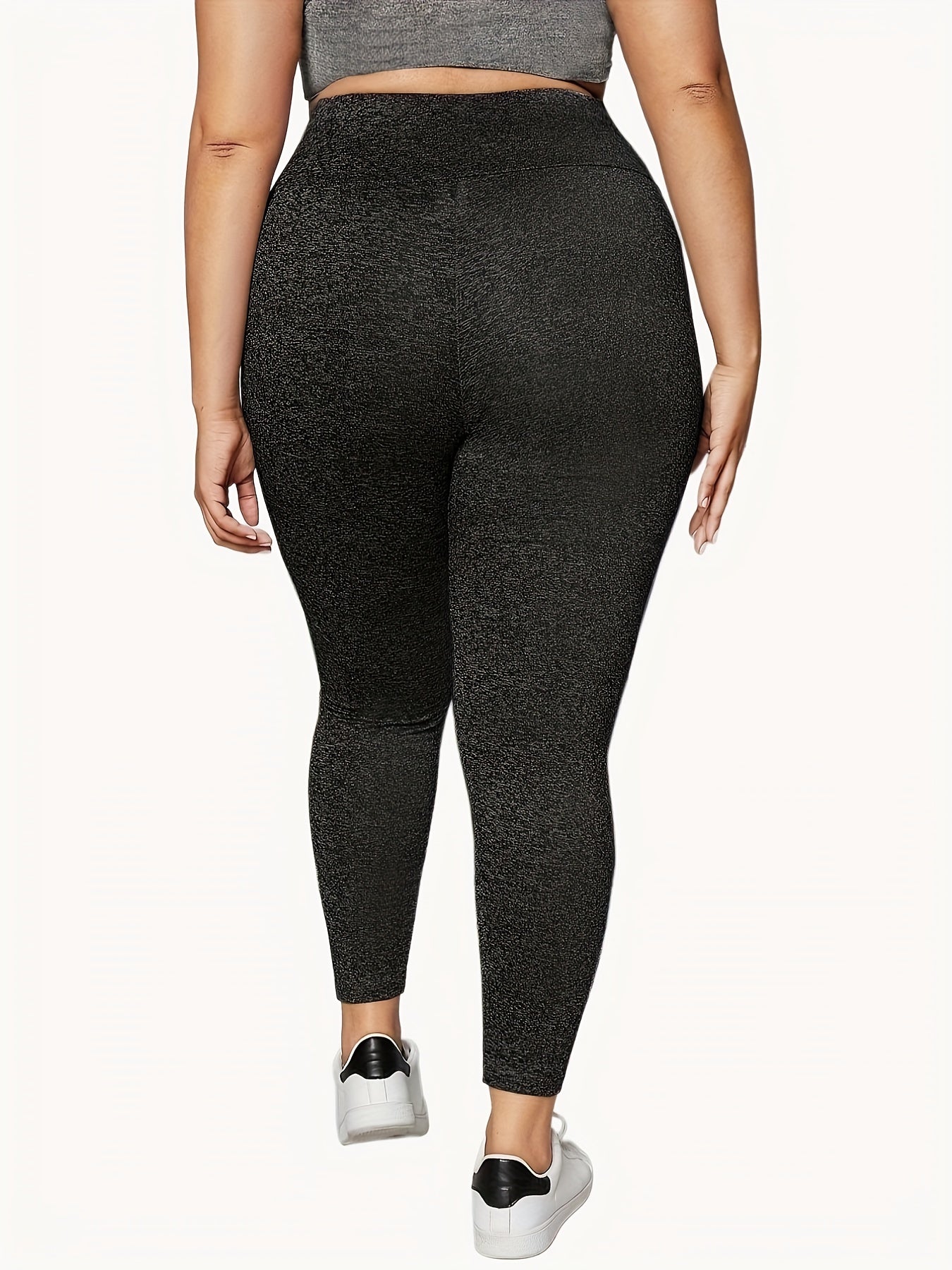 Women's Plus Heathered High Rise Fitness Leggings