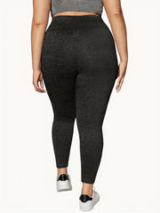 Women's Plus Heathered High Rise Fitness Leggings