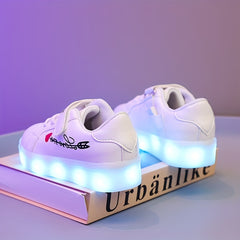 Boy's LED Light Up Skate Shoes USB Charing Non Slip Sneakers