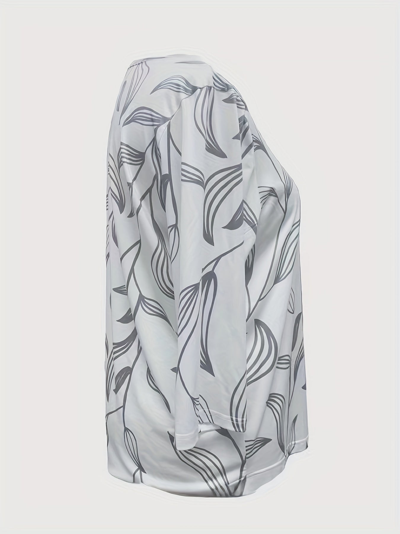 Women's Plus Leaf Print Top & Pants Set
