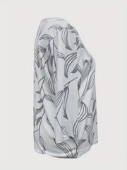 Women's Plus Leaf Print Top & Pants Set