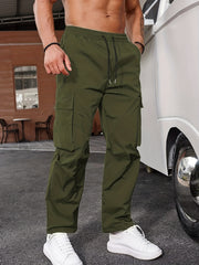 Men's Cargo Pants with Large Pockets, Double Sided