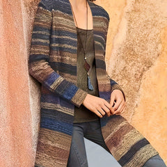 Colorblock Long Sleeve Cardigan
