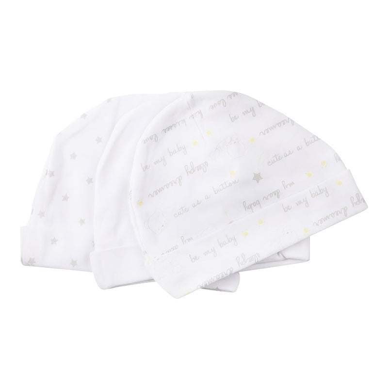 3pcs Unisex Newborn Baby Caps Boy Girl Infant Accessories
