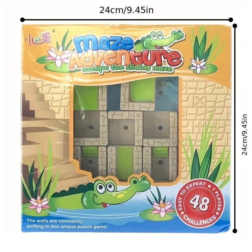 Maze Adventure Game 48 Level Educational Toy for Kids with Storage Box