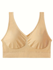 Wireless Sports Bra Comfy & Breathable Push Up Intimates Bra
