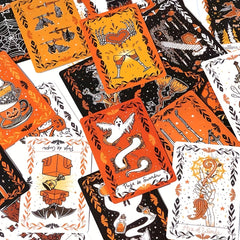 Halloween Tarot Card Deck with Game Instructions QR Code