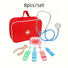 Children's Doctor Role Playing Toy Set with 25pcs 15pcs 8pcs Wooden