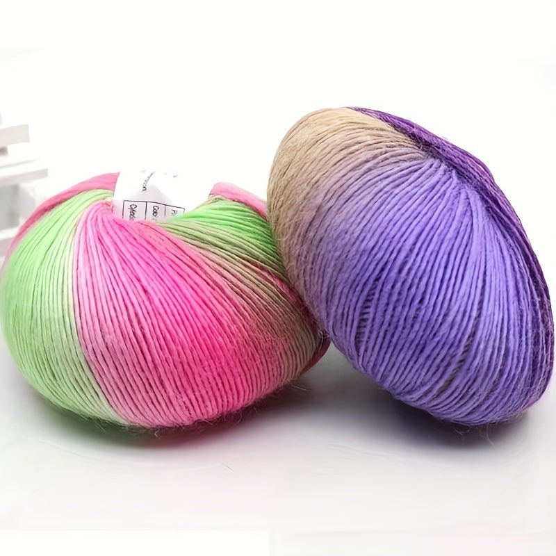 2pcs Wool Rainbow Thread for DIY Knitting & Crocheting