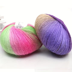 2pcs Wool Rainbow Thread for DIY Knitting & Crocheting