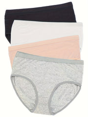 4 Pack Plus Size High Rise Panties Set