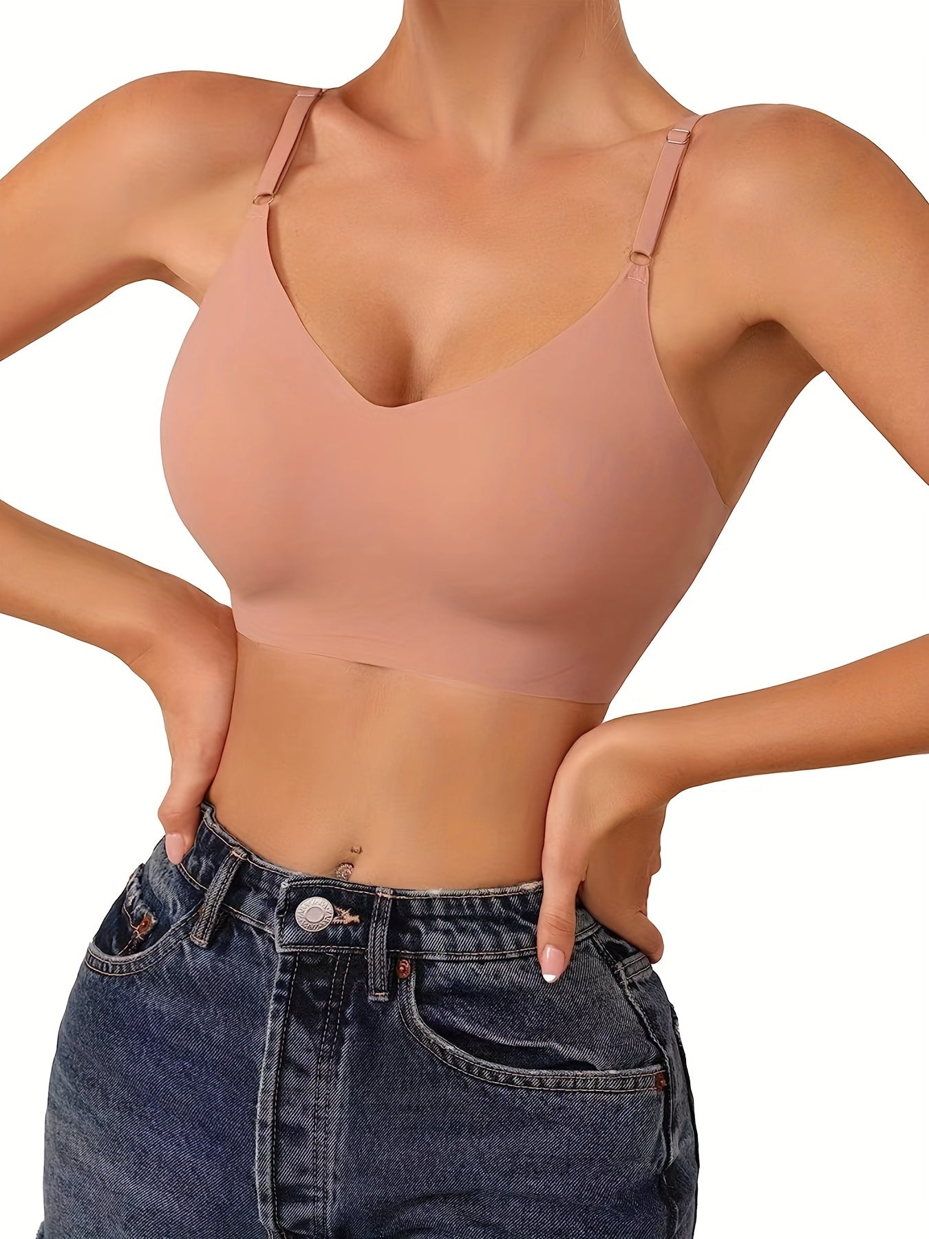4pcs Seamless Wireless Bras Comfy & Breathable Intimates Women's Lingerie