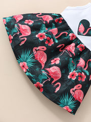Baby Girls Flamingo Sleeveless Dress for Summer