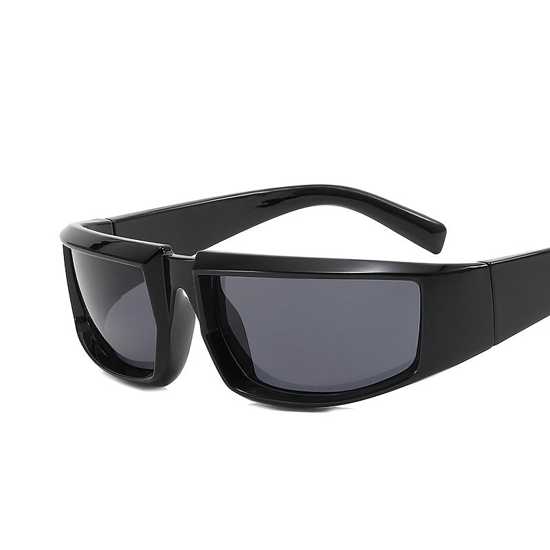 Square Wrap Around Sports Sunglasses for Women Thick Frame