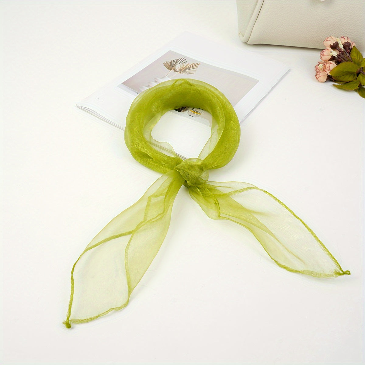 Thin Yarn Neck Scarf Hair Decorated Headband For Girls