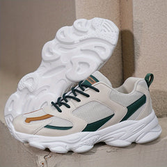 Women's Chunky Sneakers Breathable Lace-up Walking Shoes