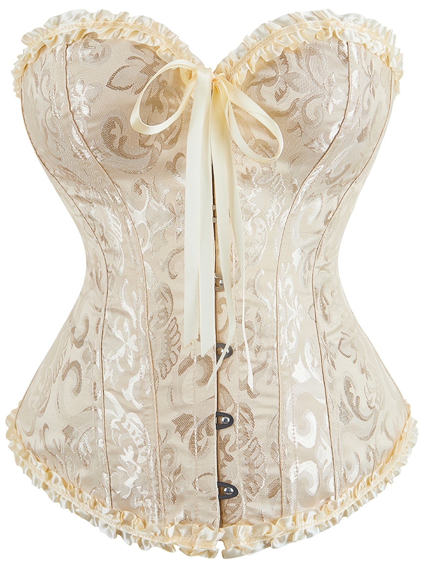 Strapless Corset Bustier Tummy Control Lace Up Body Shaper