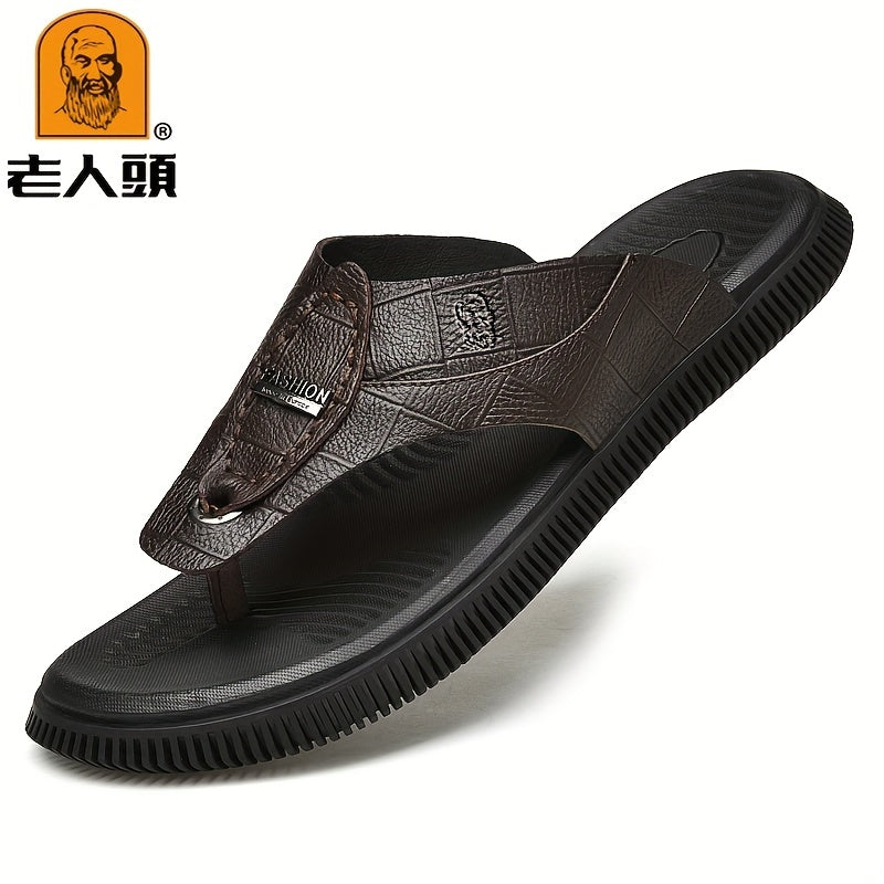 LAORENTOU Men's Wear-resistant Flip Flops Quick Drying Thong Sandals
