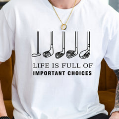 Men's Cotton Printed T-shirt Round Neck Tee