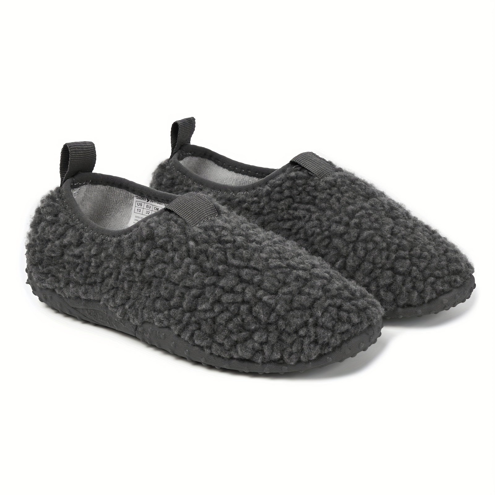 Furry House Shoes Girls Soft Non Slip Walking Shoes Indoor Autumn Winter