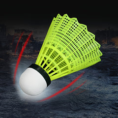 12pcs Nylon Shuttlecocks for Indoor/Outdoor Badminton Training Yellow