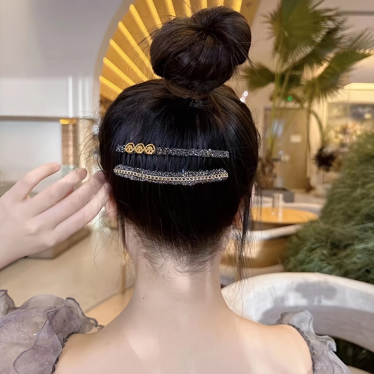 Happy Face Flowers Heart Decor Hair Comb Rhinestone Headwear