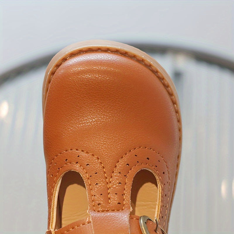 Vintage Solid Flat Shoes For Girls Spring Walking Shoes