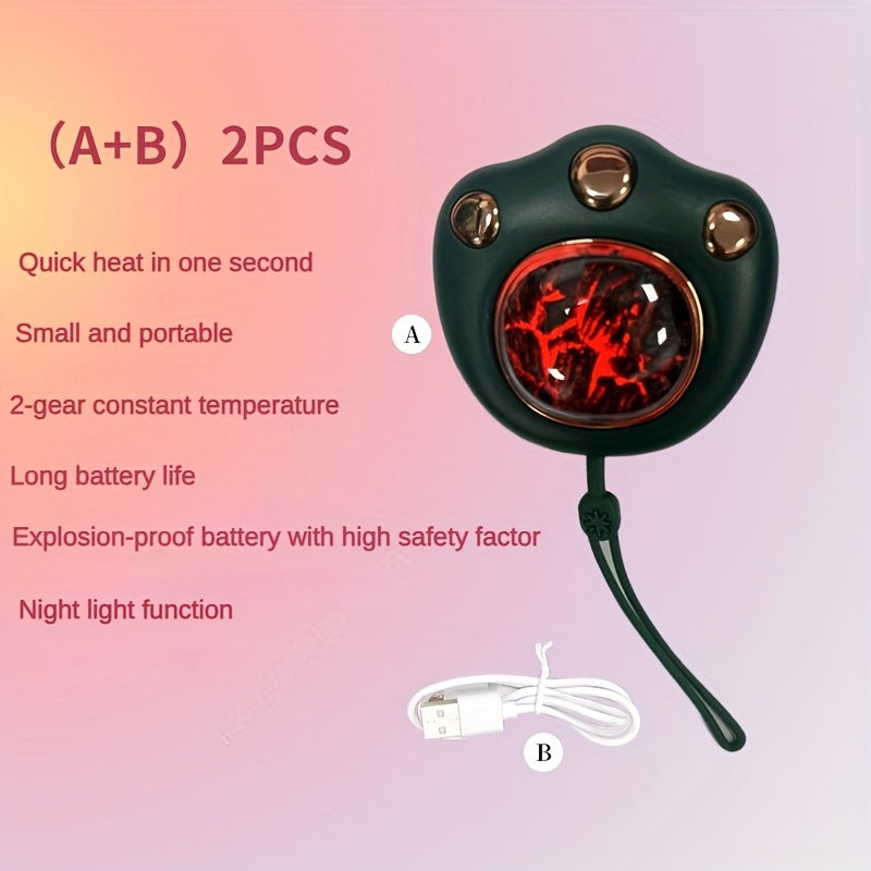 Mini Hand Warmer Night Light 1200MAh Wireless Winter Outdoor Activities