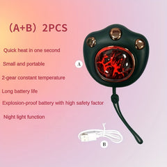 Mini Hand Warmer Night Light 1200MAh Wireless Winter Outdoor Activities