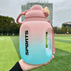 1600ml Large Capacity Bucket Bottle Portable Water Cup For Outdoor Sports
