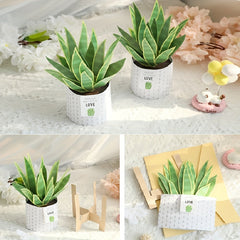 3D Pop Up Card Snake Plant Birthday Thank You Valentine's All Occasion