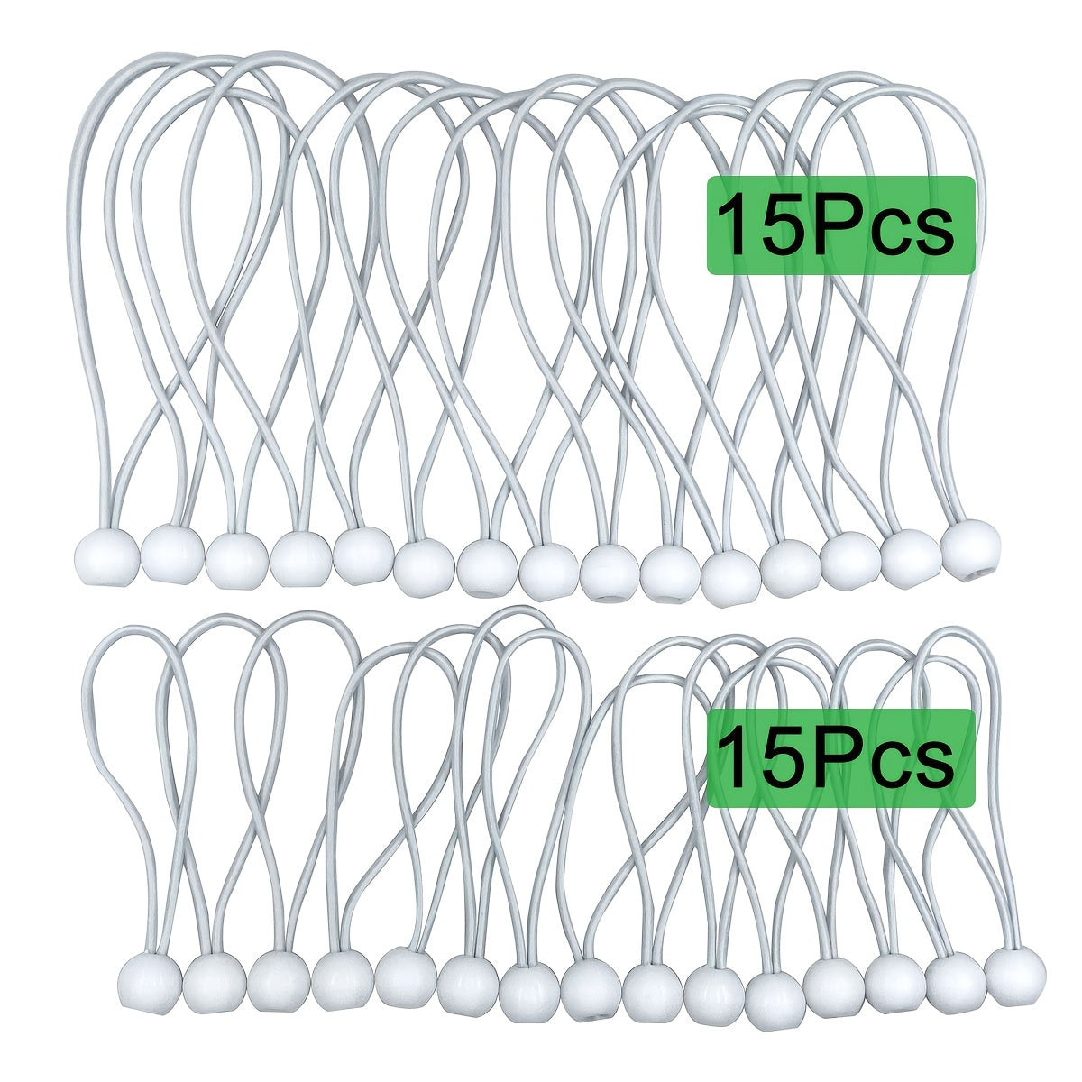 30pcs Ball Bungee Cords Tarp Canopy Bungee Balls Elastic Bungees