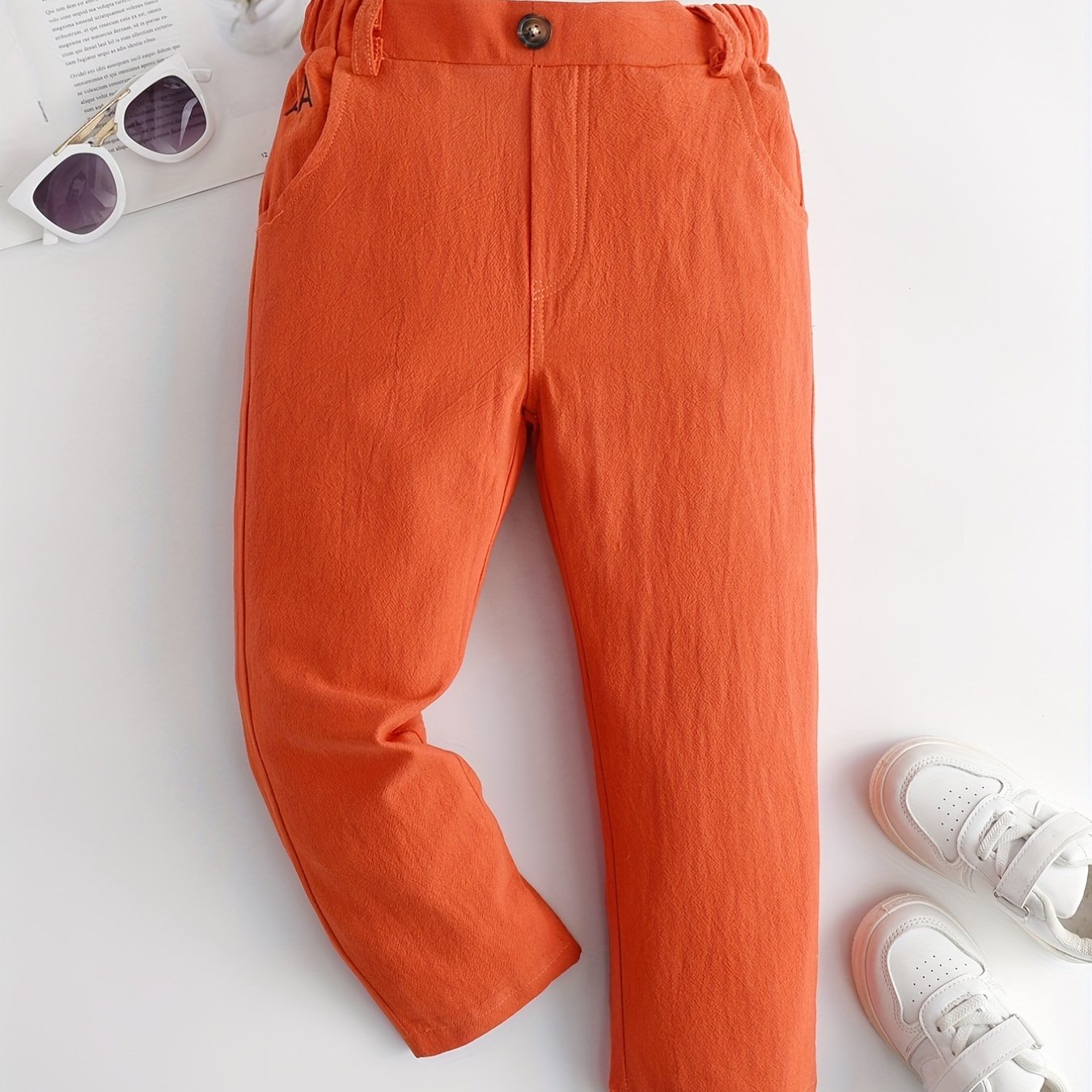 Boys Casual Solid Comfortable Pants Breathable Sports Pants