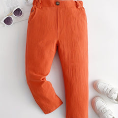 Boys Casual Solid Comfortable Pants Breathable Sports Pants
