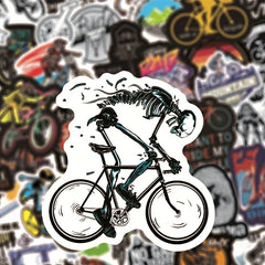 50 Pcs MTB Cyclist Stickers Outdoor Sports Car Travel Luggage Phone Guitar