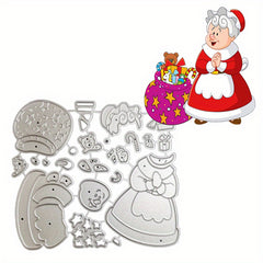 Santa Claus Christmas Metal Cutting Dies Stencil Template Scrapbooking