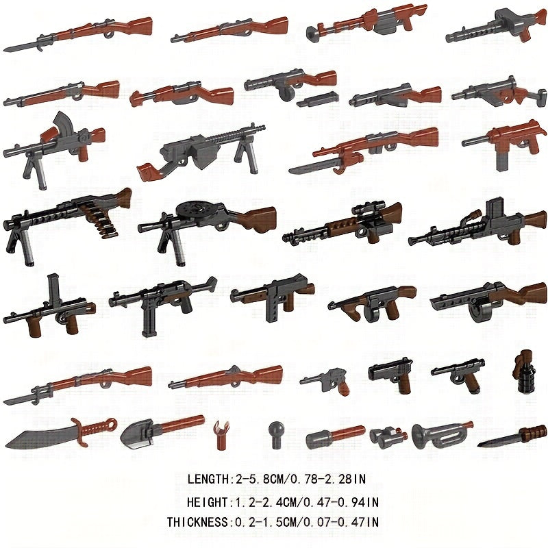 Military Minifigures Building Blocks Weapon Accessories Equipment Bag
