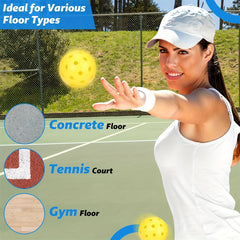 USAPA Approved Outdoor Pickleball Balls 6 Pack Yellow Pickle Balls
