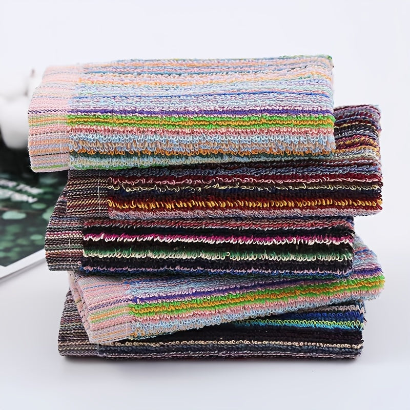 5 Pack Cotton Hand Towels Assortment Stain Resistant Soft 12x12 Inches
