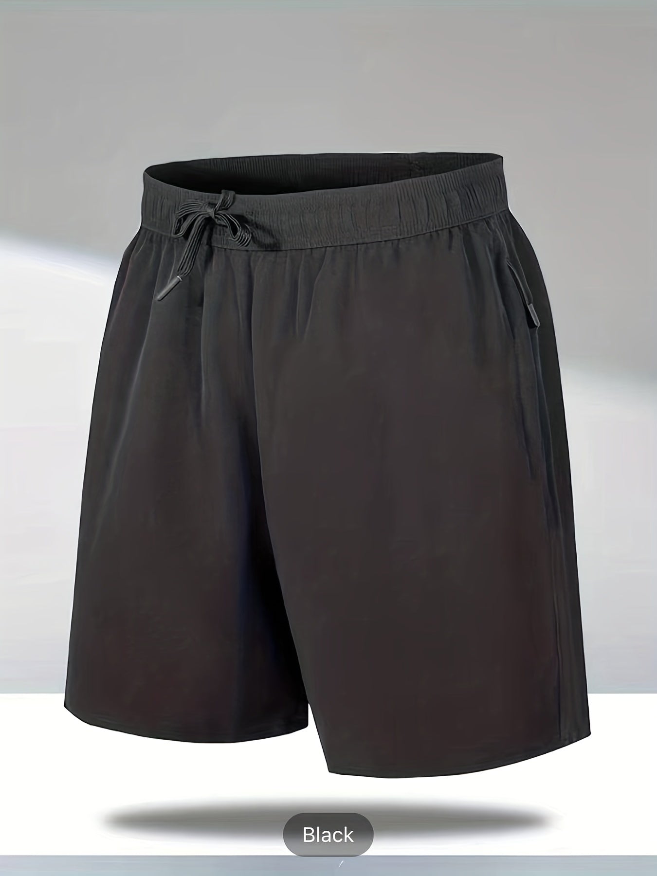 Quick Dry Breathable Active Shorts Men's Zip Pockets Gym Training