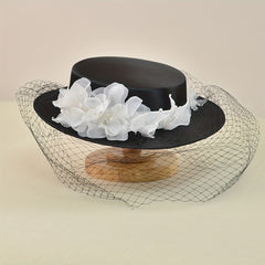 French Style Veil Wedding Hat Fascinator Hats Vintage Tea Party