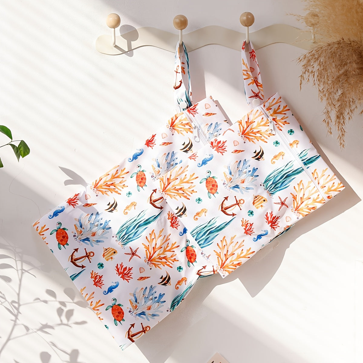 2pcs Portable Diaper Bag Wet Dry Bag