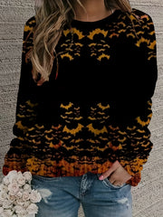 Halloween Block Pullover Sweatshirt for Women