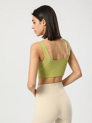 Ribbed Sports Bra for Women - Comfy & Breathable Tank Bra