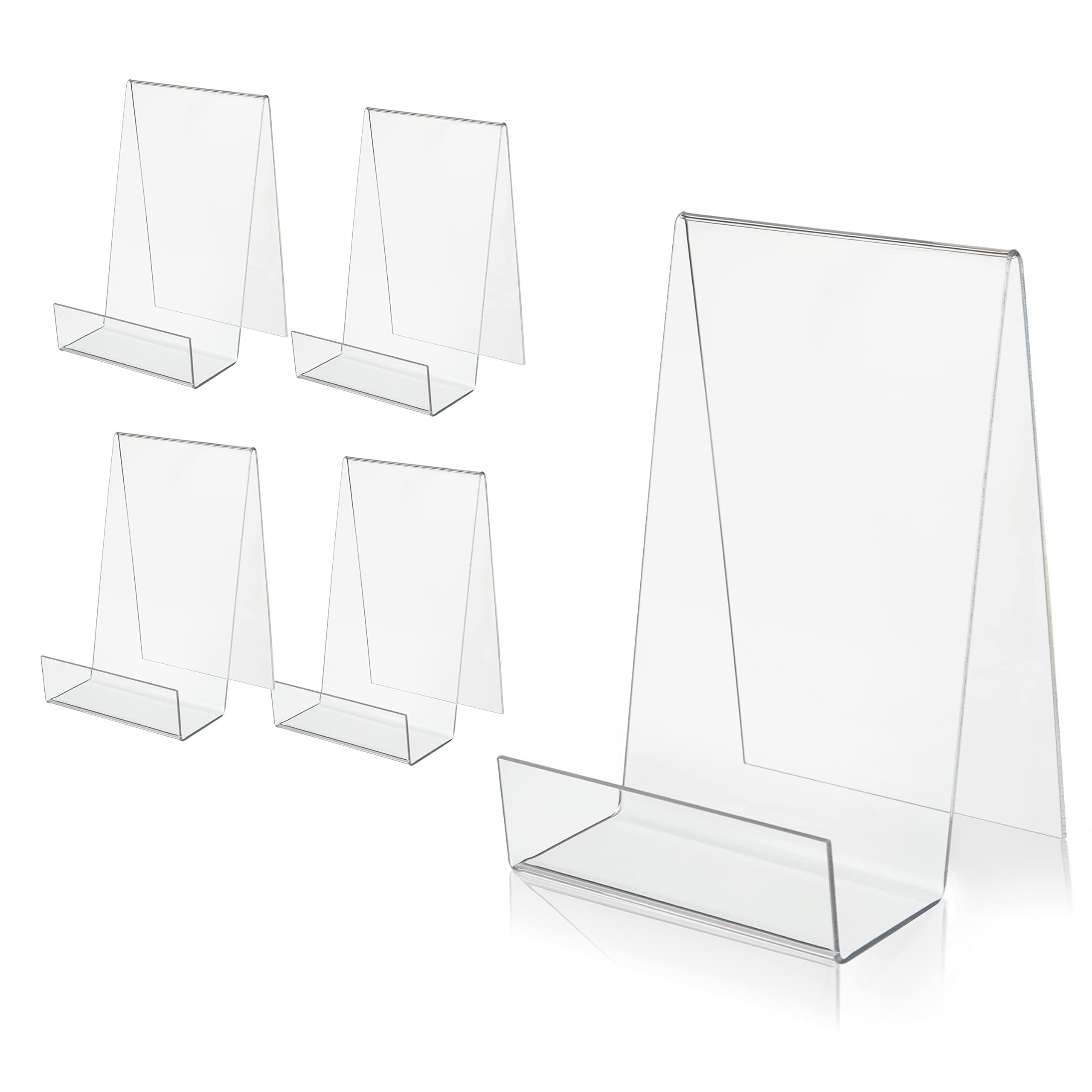 Large Acrylic Book Stand With Ledge - Display Books, Music Sheets, CDs & Tablets