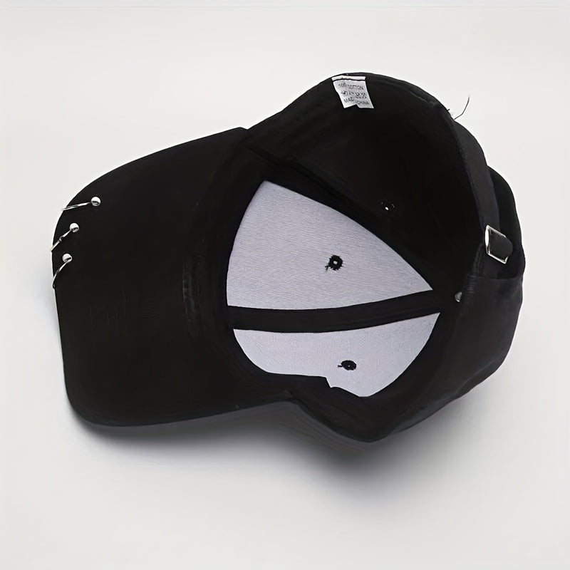 Hip Hop Men's Baseball Cap With Ring Circle Snapback Hats - Adjustable Style