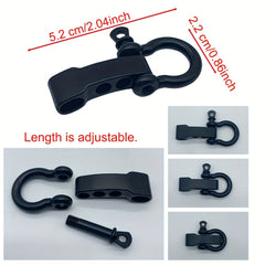 Adjustable Metal Cord Bracelet Shackle - Outdoor Survival Rope Accessory
