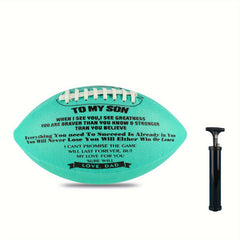 Engraved Football Size 9 To My Son From Dad Christmas Gift