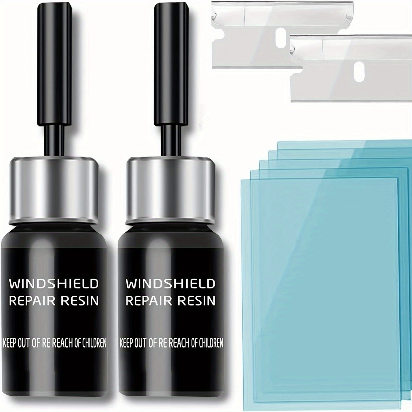 Professional Car Windshield Repair Kit - Fixes Glass Cracks and Scratches